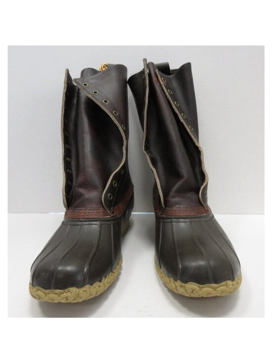 LL Bean Duck Boots 11 D Maine Signature Leather Hunting Shoes  USA main image 7
